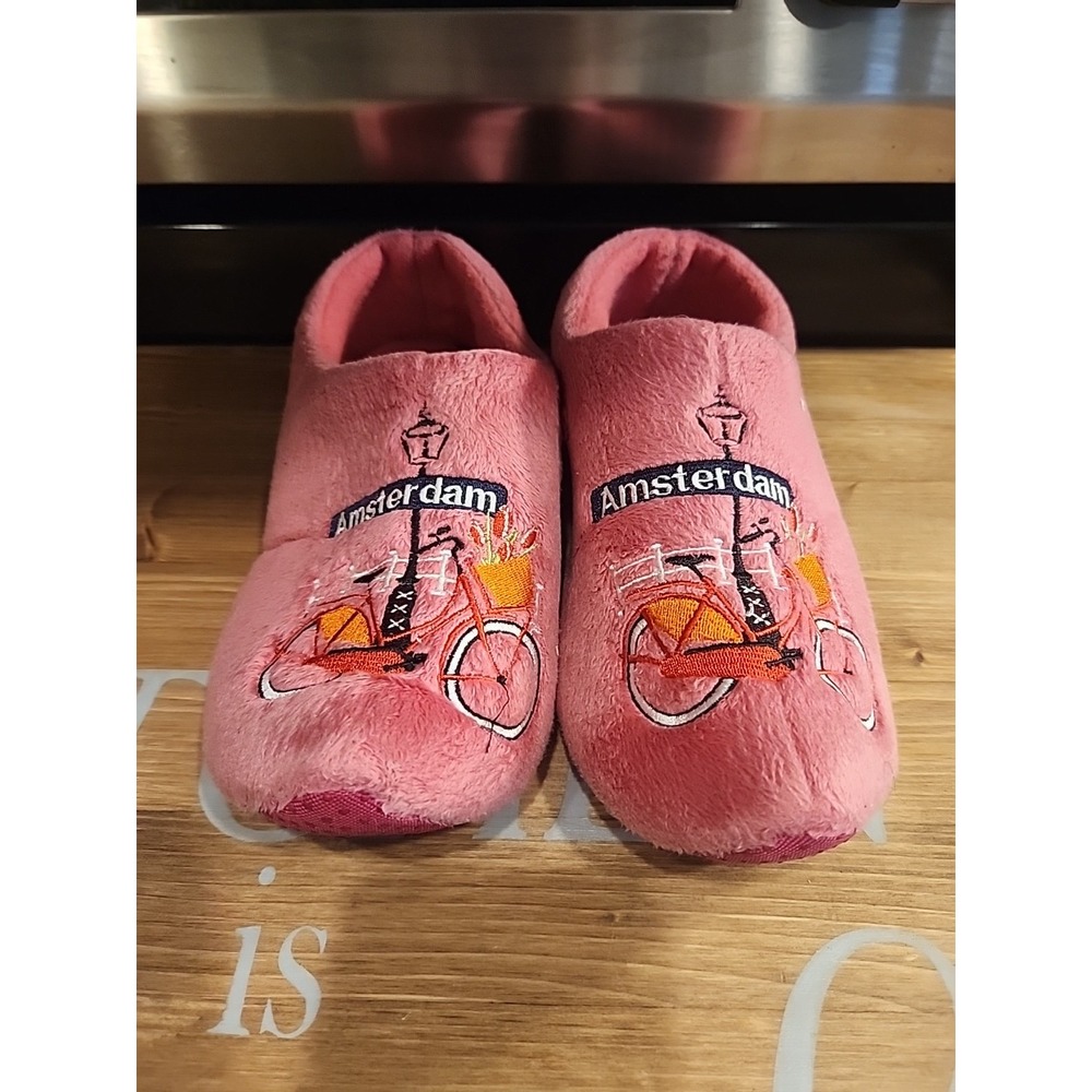 Holland Clog Style‎ Slippers Novelty Travel Souvenir Amsterdam - PINK Size 10/11